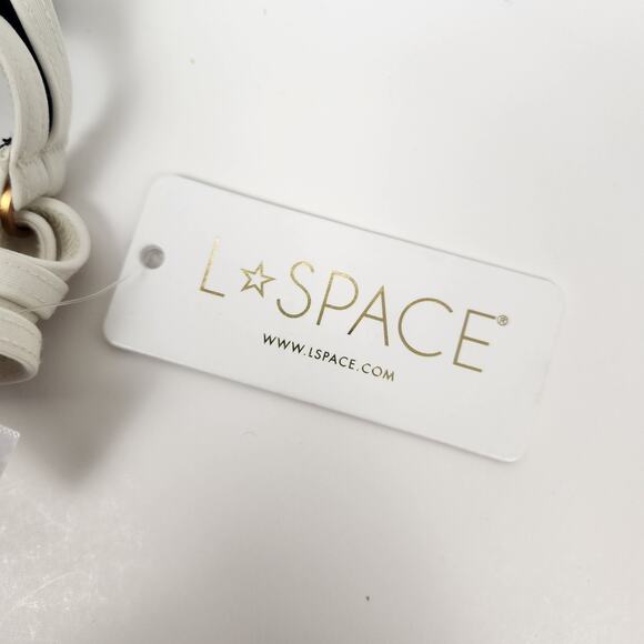 L*Space Pamela Bikini Top in Black Cream Size Small NWT Racerback - Picture 6 of 6